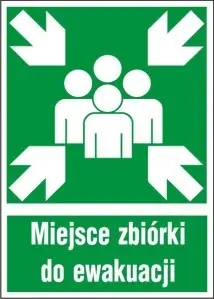 Znak ewakuacyjny miejsce zborne